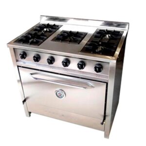 cocina industrial 5 hornallas. Gastroequip. mide 90 x 60.